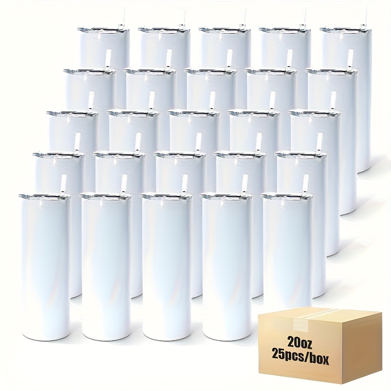 25pcs 20oz Straight Stainless  – Tumbler 20Oz White Bewertung und Preis