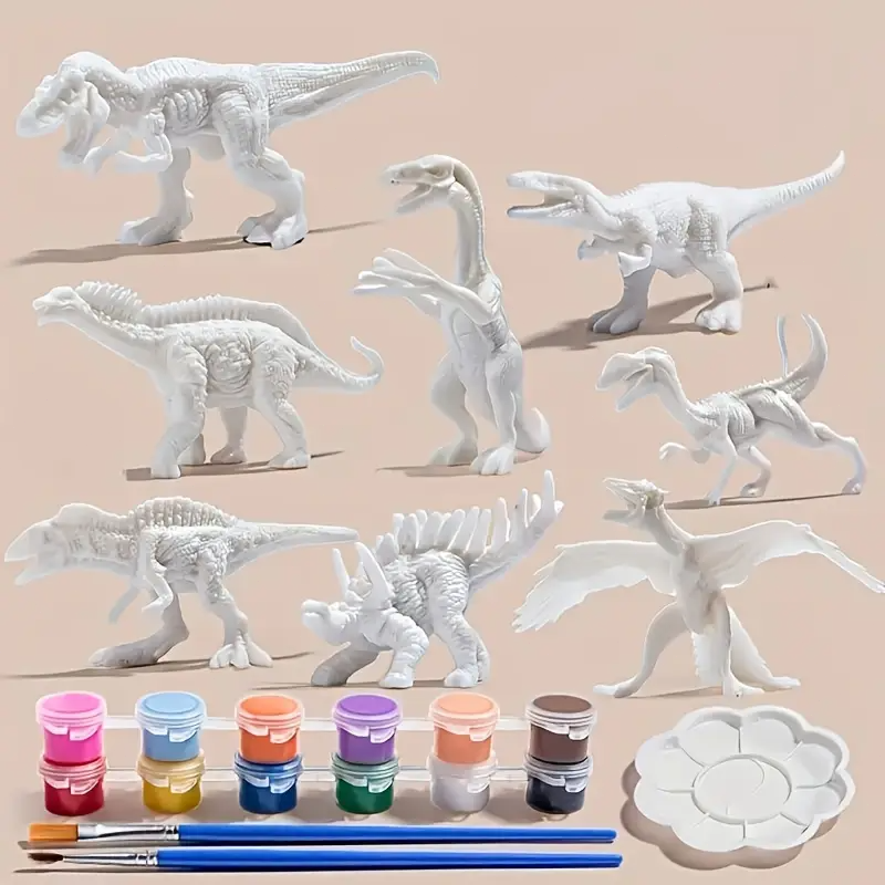 6pcs/8pcs, DIY Coloring Dinosa – Puzzle Blank White Bewertung und Preis