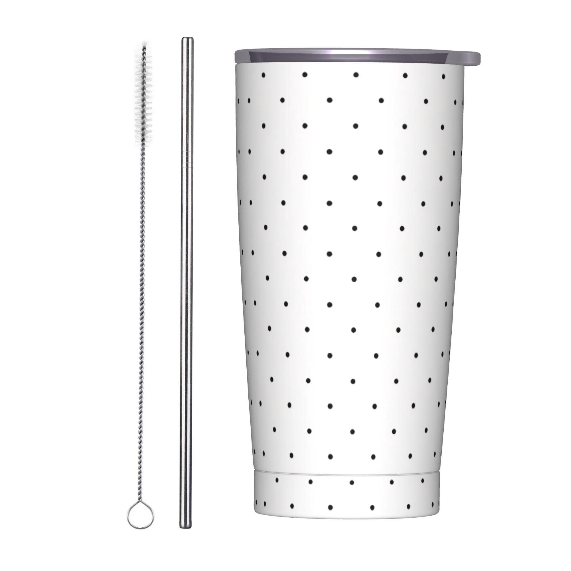 Black & White Polka Dot Patter – Tumbler 20Oz White Bewertung und Preis