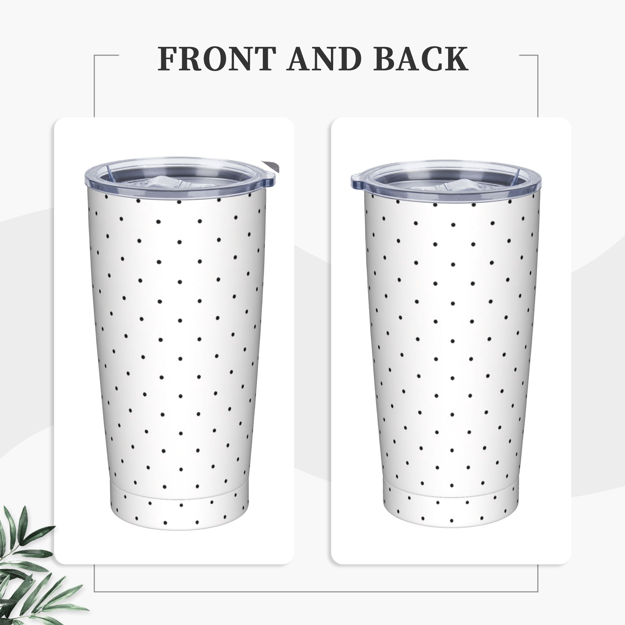 Black & White Polka Dot Patter – Tumbler 20Oz White Bewertung und Preis