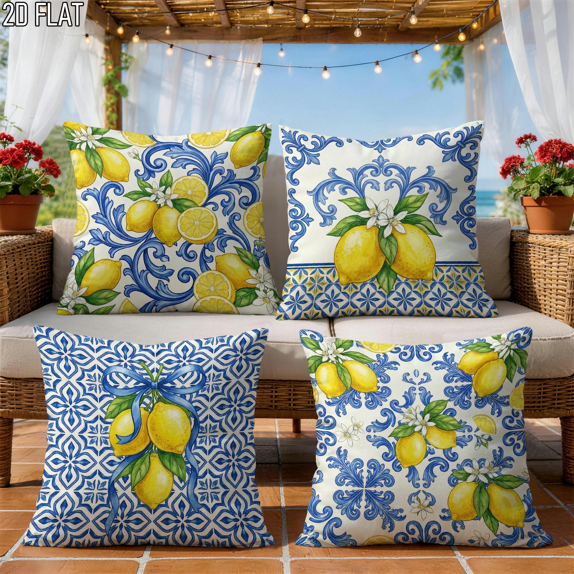 4Pcs Italian Summer Style Thro – Ceramic Tile Blank Bewertung und Preis