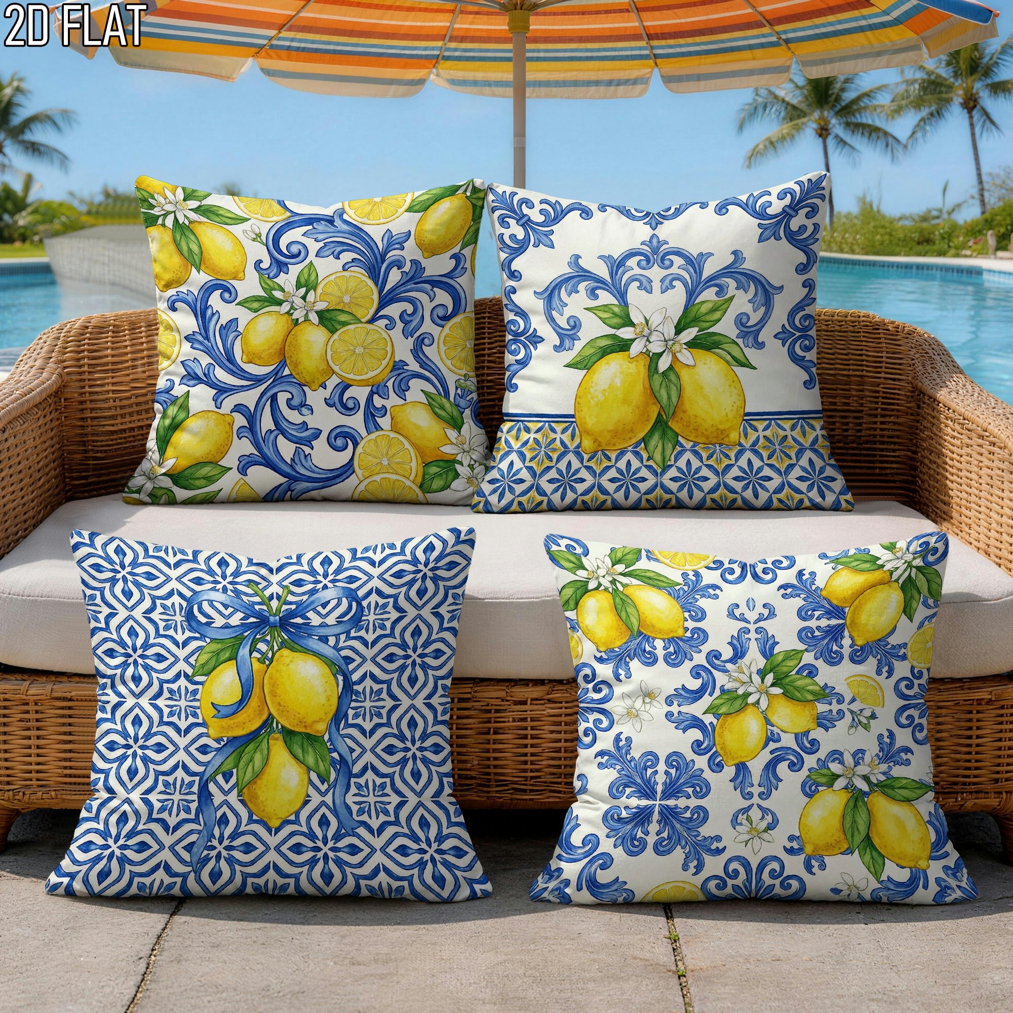 4Pcs Italian Summer Style Thro – Ceramic Tile Blank Bewertung und Preis