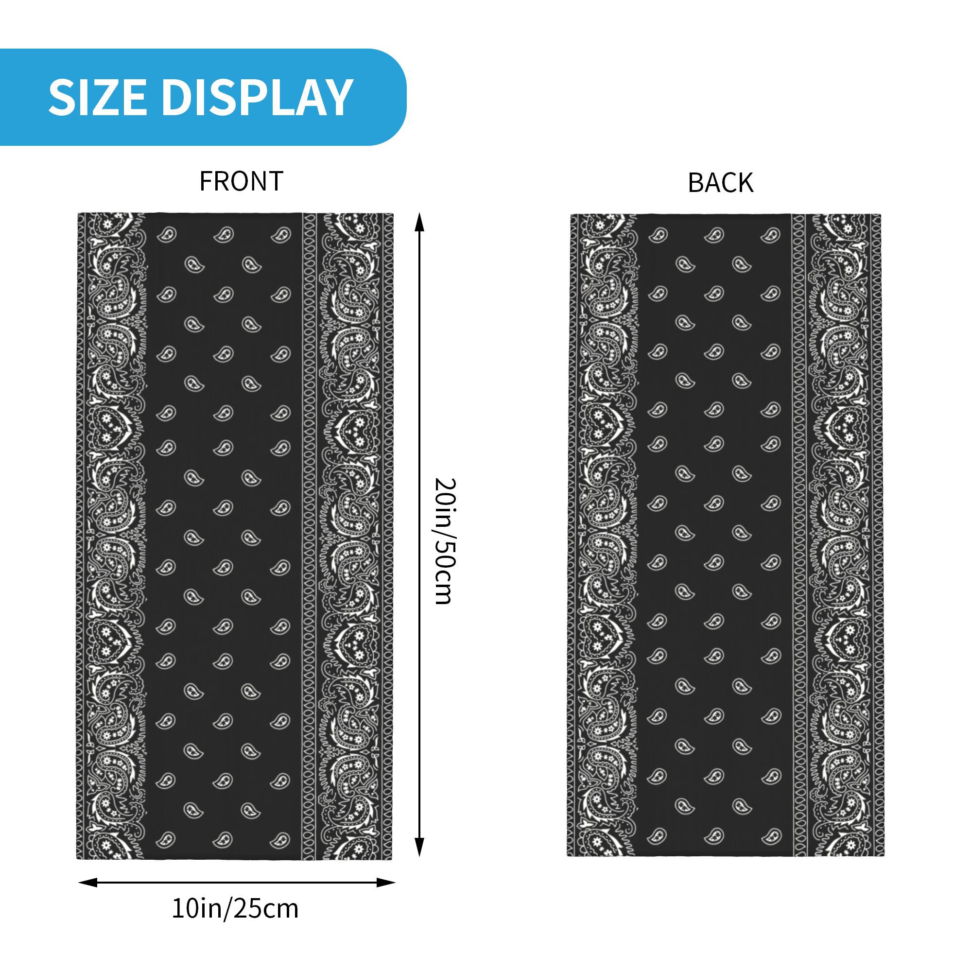 Custom Black And White Paisley – Bandana Blank White Bewertung und Preis