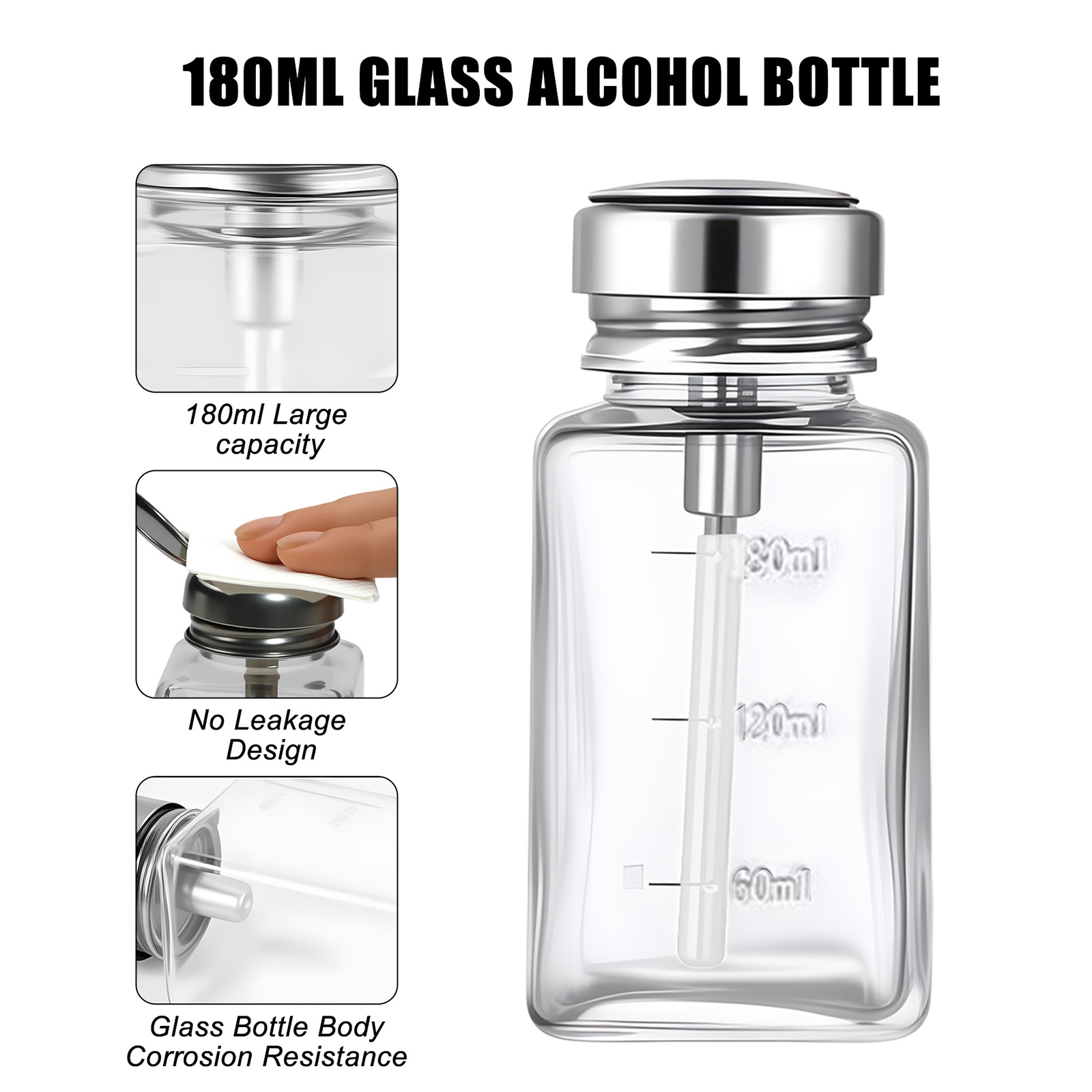 180ml Nail Glass Bottle Press  – Water Bottle Blank Bewertung und Preis