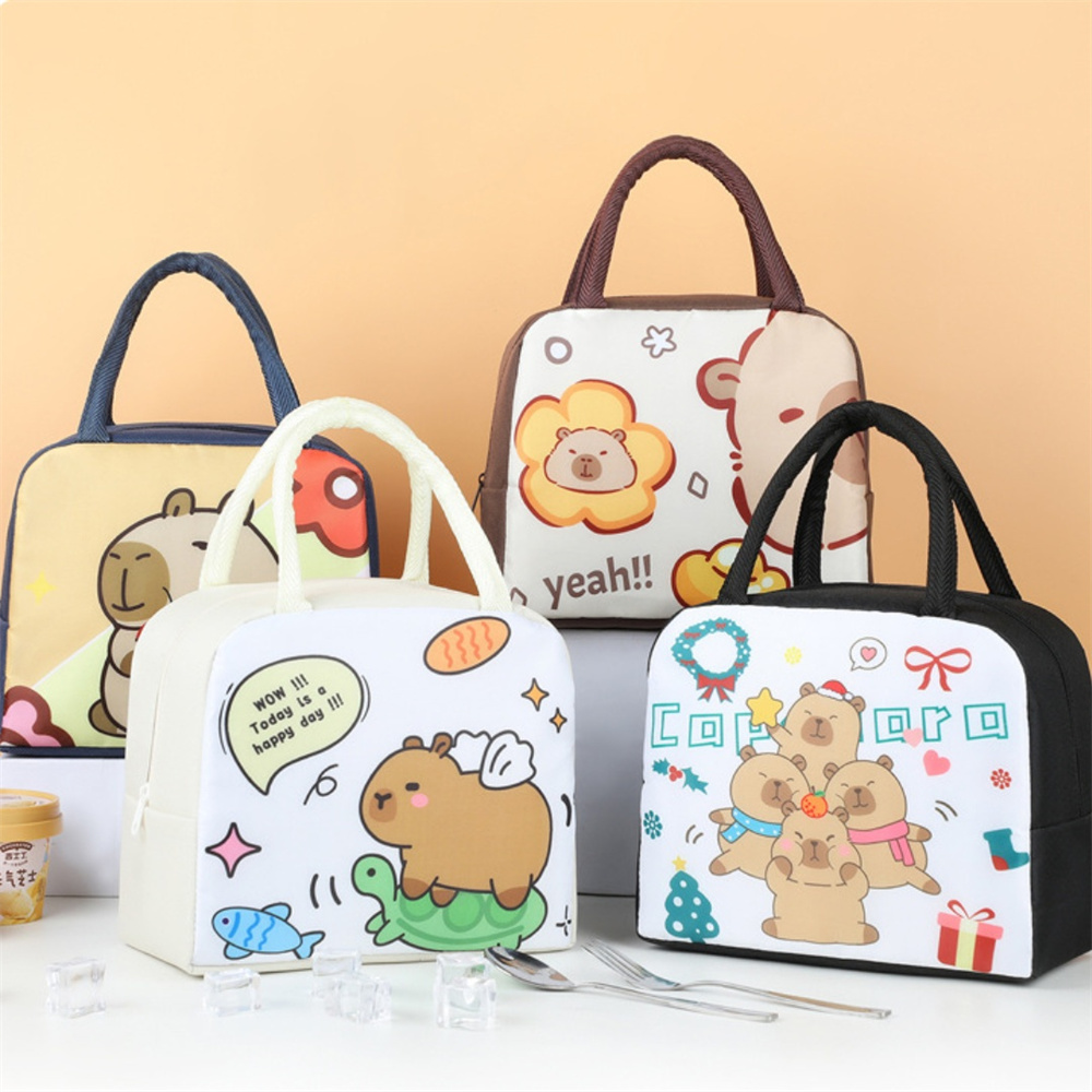 Cartoon Capybara Lunch Bag Ins – Tote Bag Sublimation Bewertung und Preis