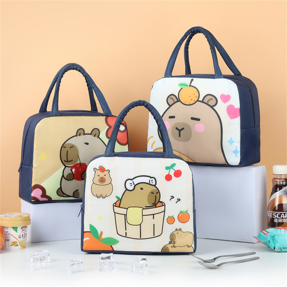 Cartoon Capybara Lunch Bag Ins – Tote Bag Sublimation Bewertung und Preis