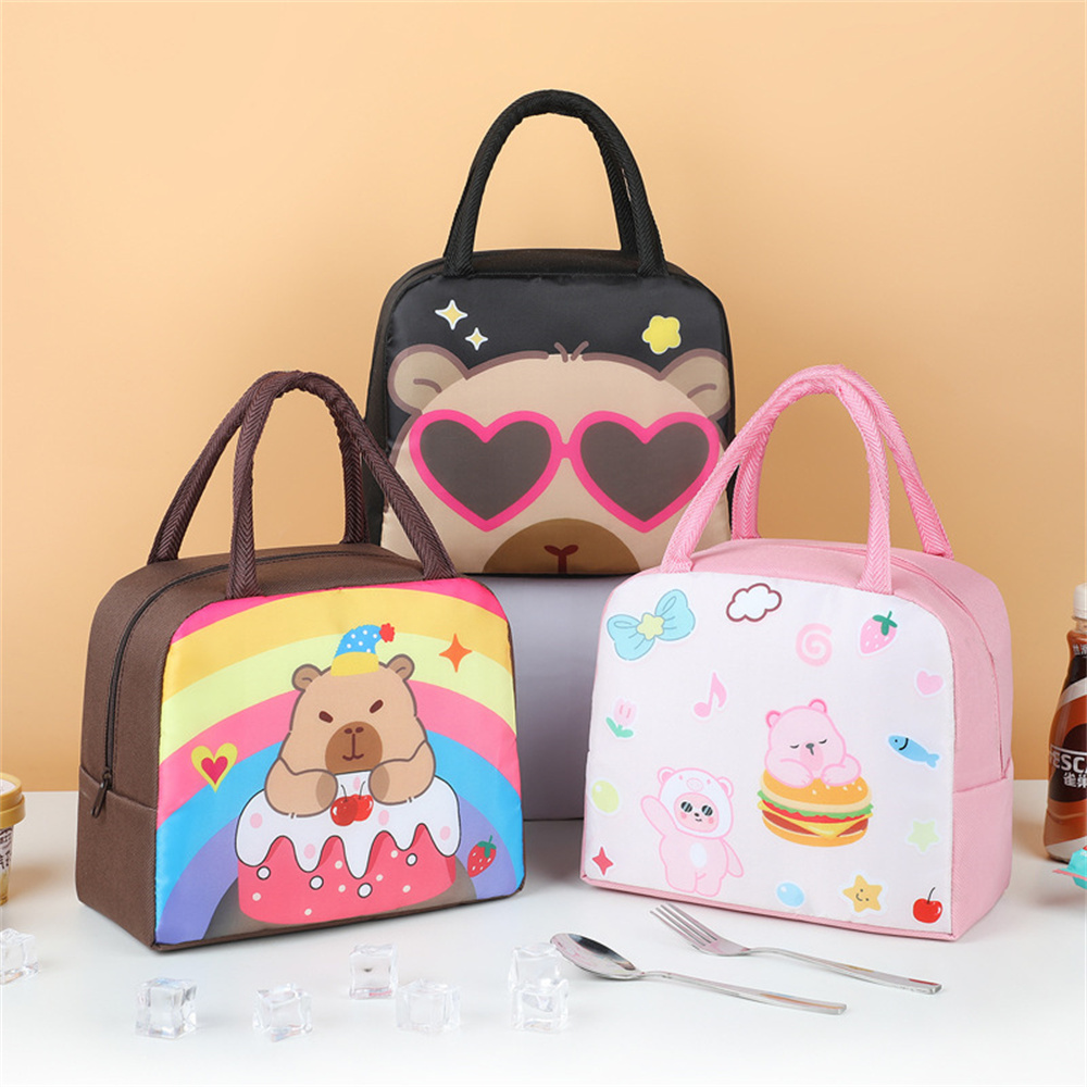Cartoon Capybara Lunch Bag Ins – Tote Bag Sublimation Bewertung und Preis