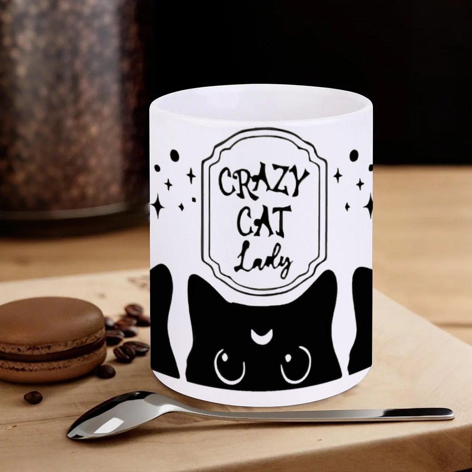 Three Black Cats With Crescent – Sublimation Mug White Bewertung und Preis
