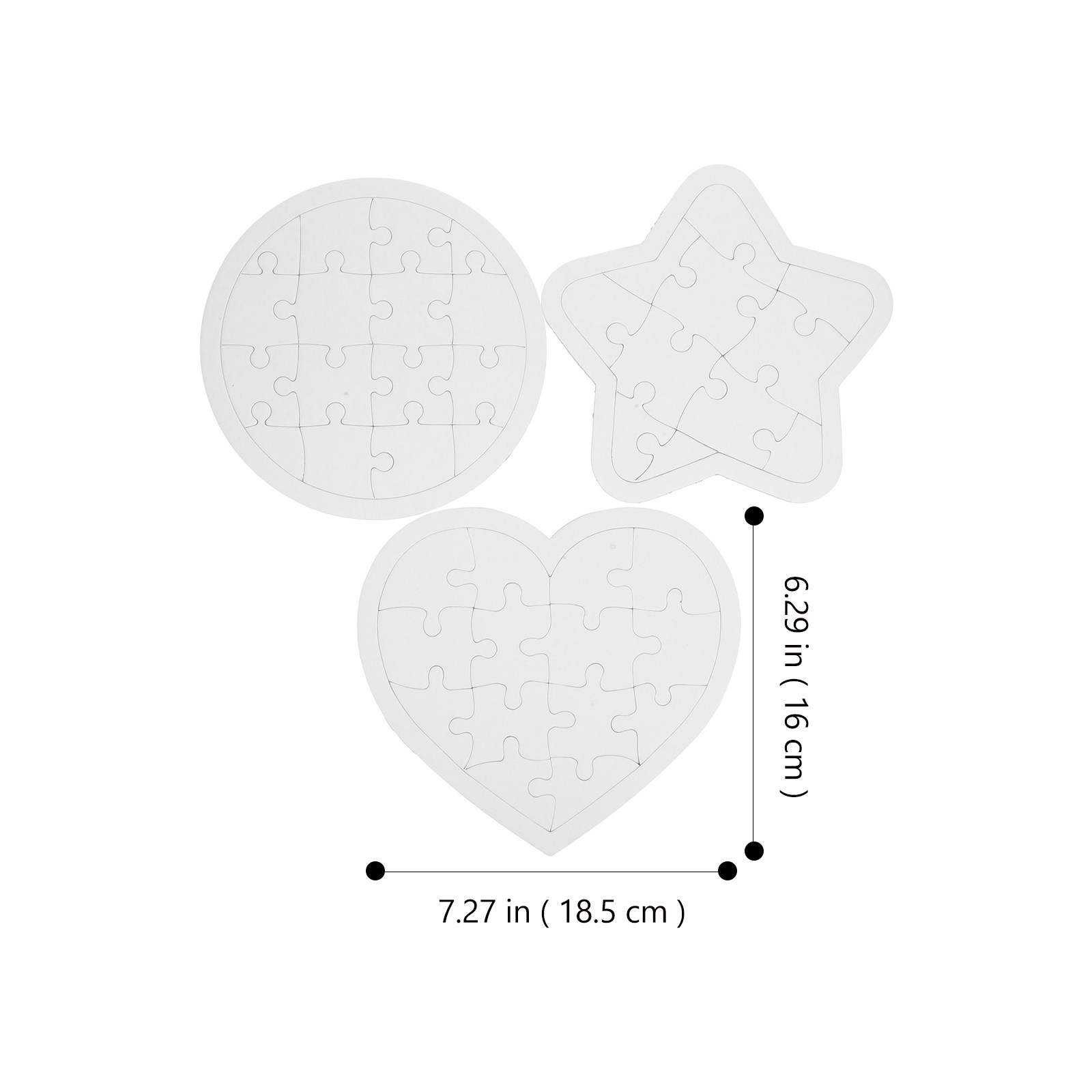 6Pcs Cartoon Blank DIY Drawing – Puzzle Blank White Bewertung und Preis