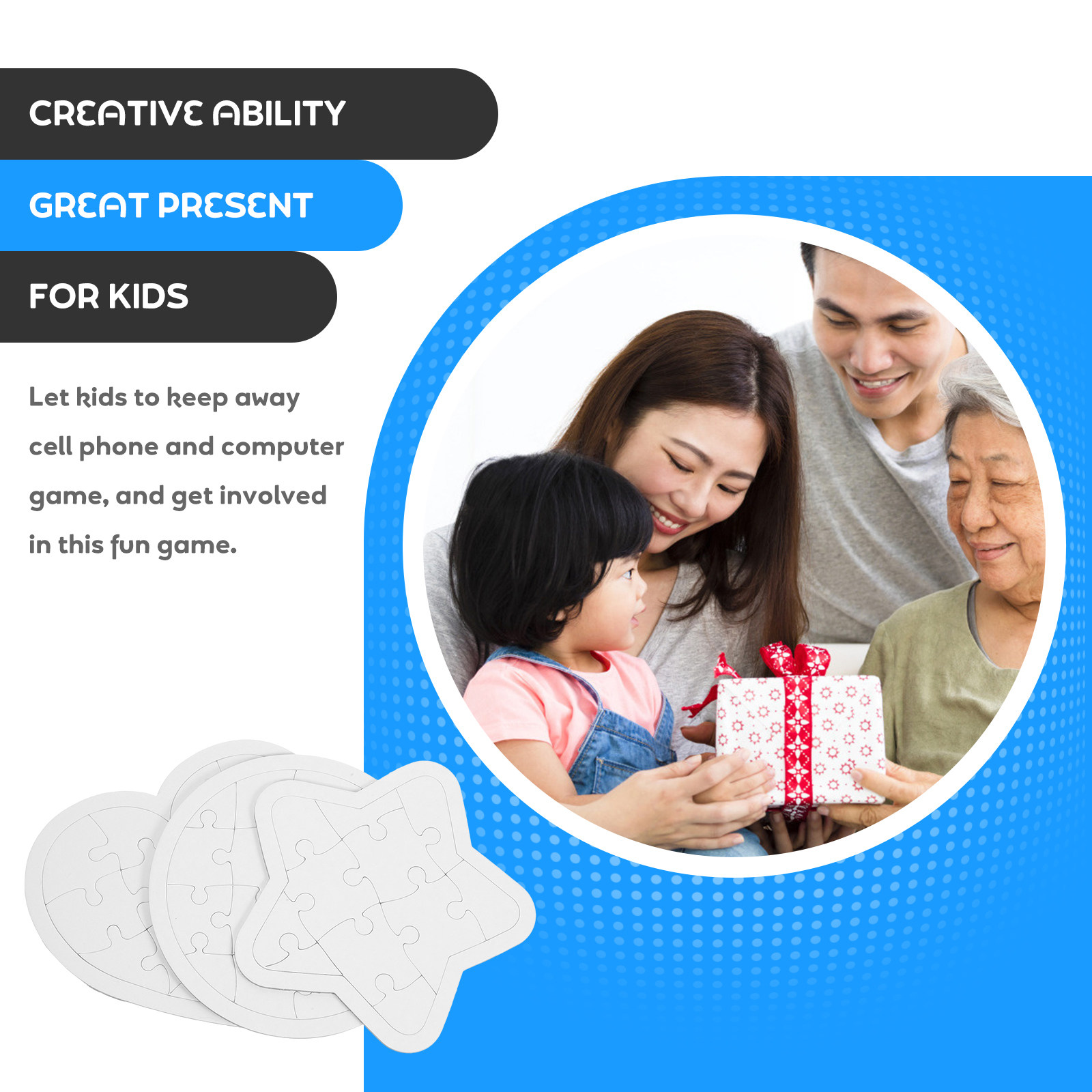 6Pcs Cartoon Blank DIY Drawing – Puzzle Blank White Bewertung und Preis