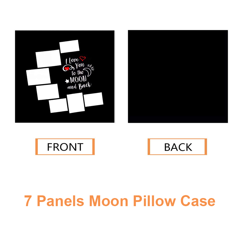 10pcs/Lot 7 Panels Blank Moon  – Pillow Cover Sublimation Bewertung und Preis