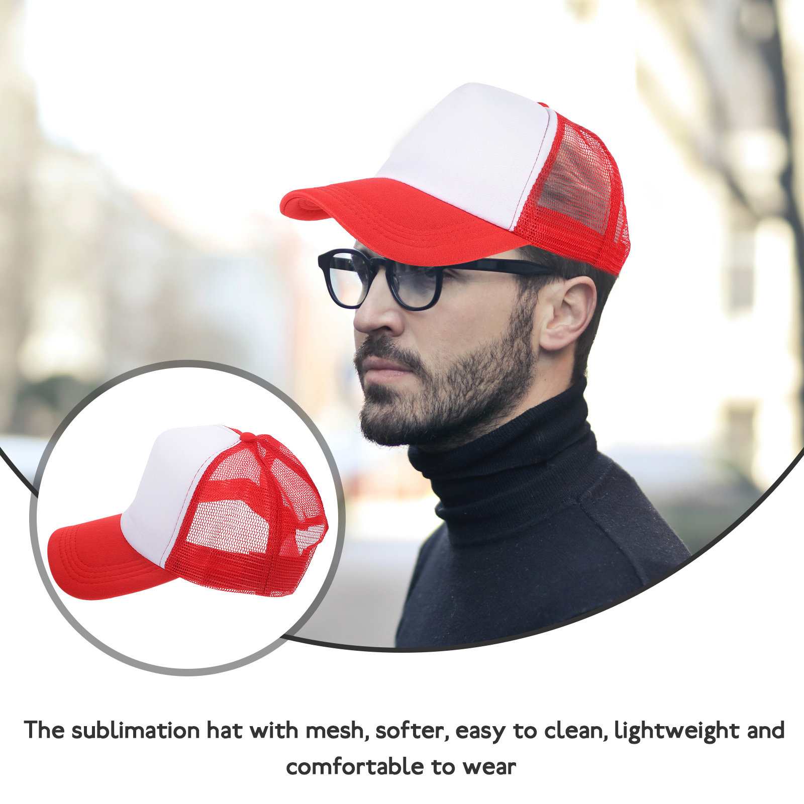 10Pcs Blank Mesh Baseball Caps – Hat Sublimation Blank Bewertung und Preis