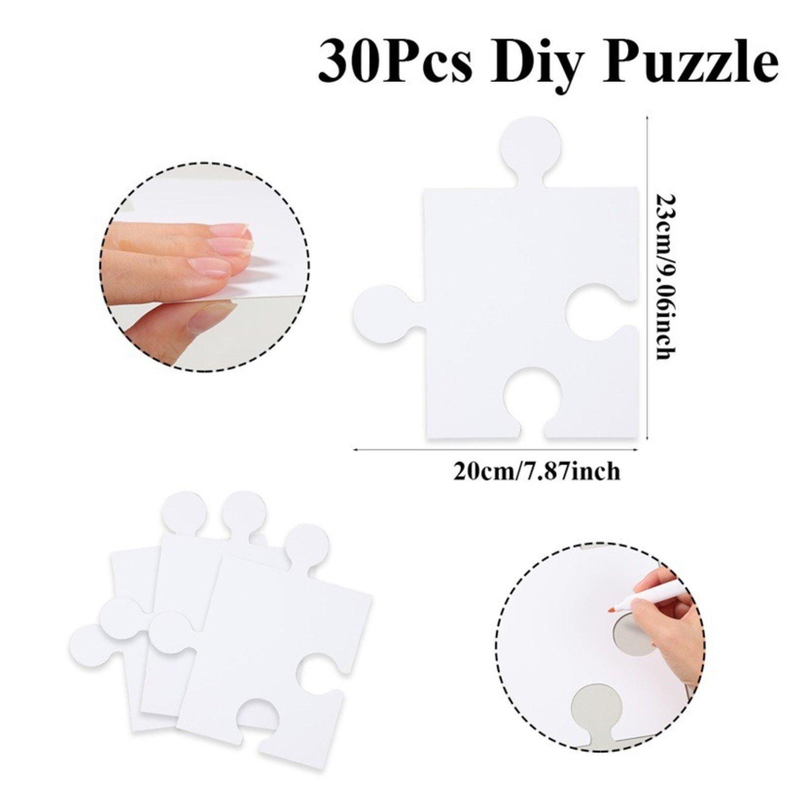 30 Pieces Blank Puzzle Pieces  – Puzzle Blank White Bewertung und Preis