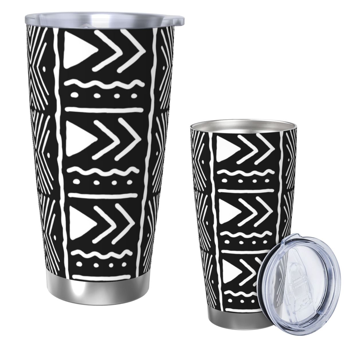Black And White African Bogola – Tumbler 20Oz White Bewertung und Preis