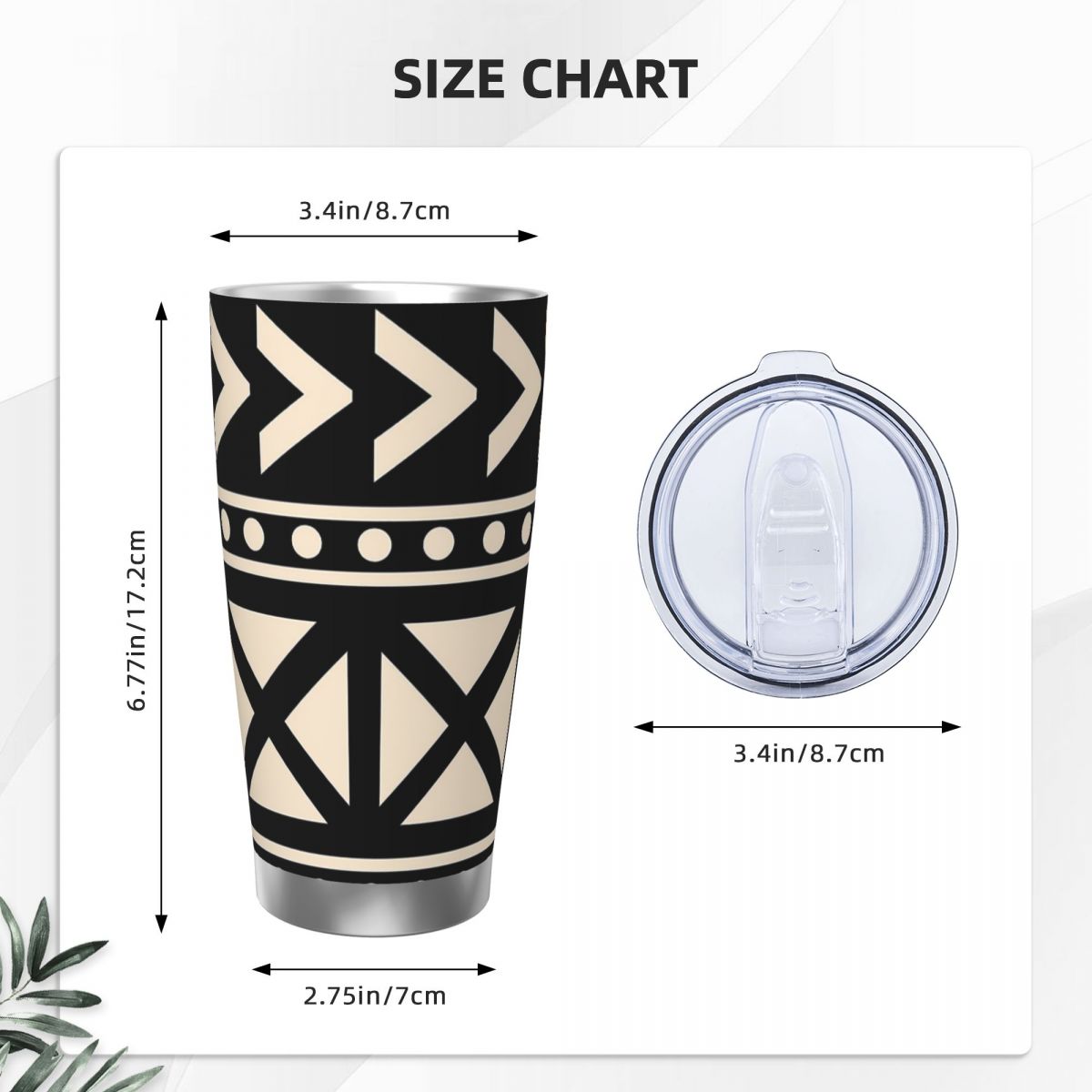 African Mud Cloth Black And Wh – Tumbler 20Oz White Bewertung und Preis