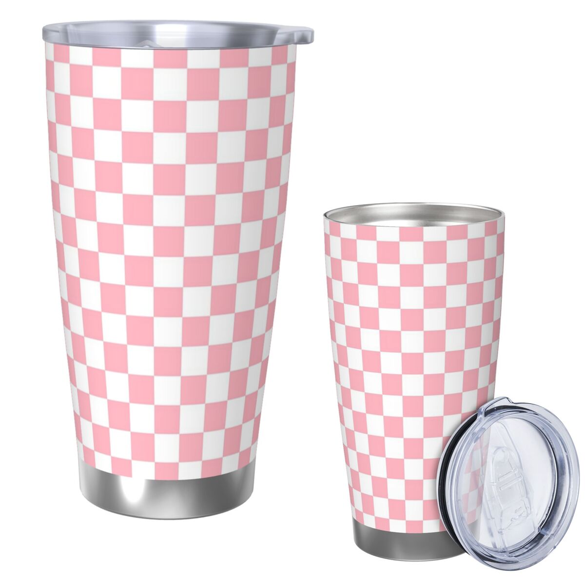 Pink White Checkerboard Patter – Tumbler 20Oz White Bewertung und Preis