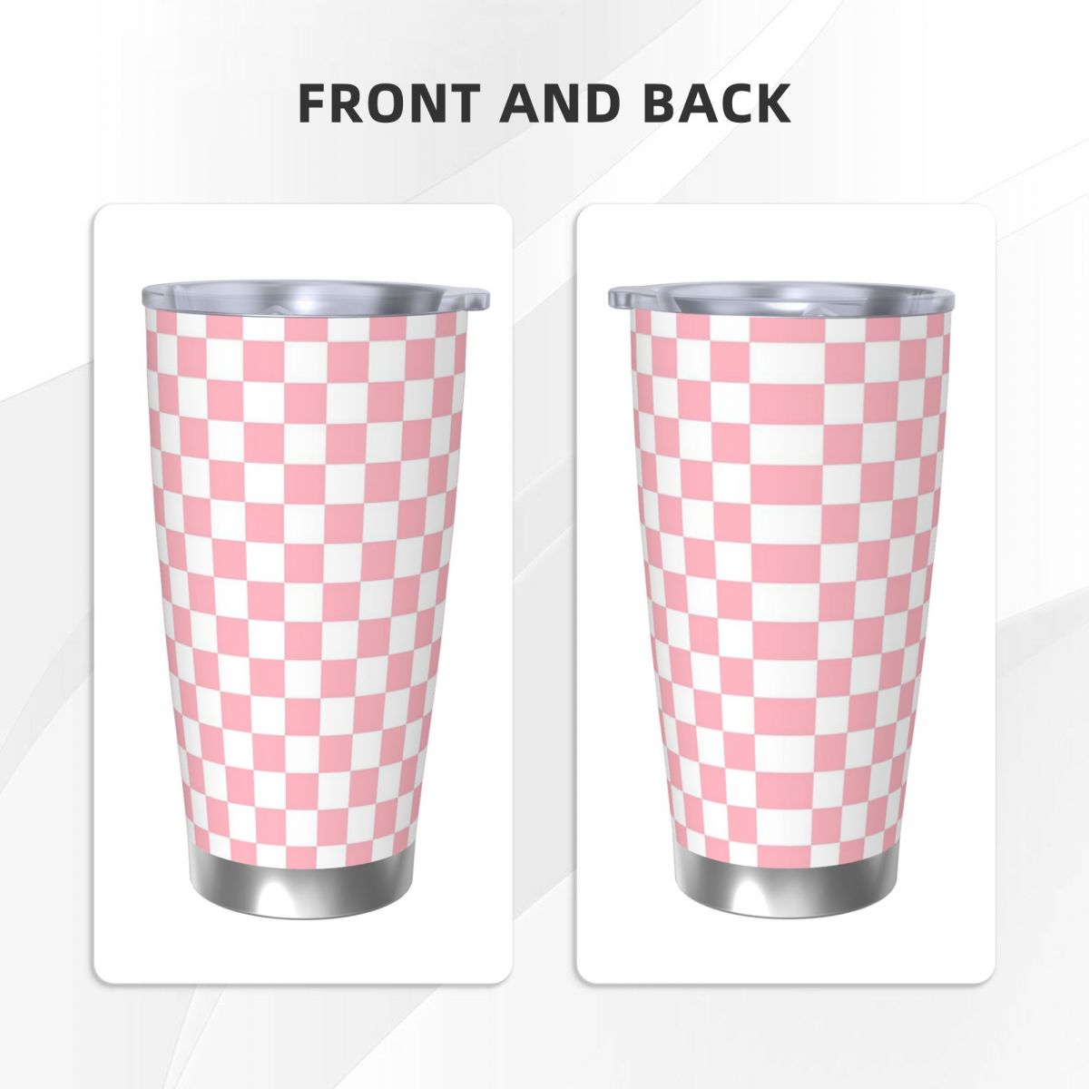 Pink White Checkerboard Patter – Tumbler 20Oz White Bewertung und Preis