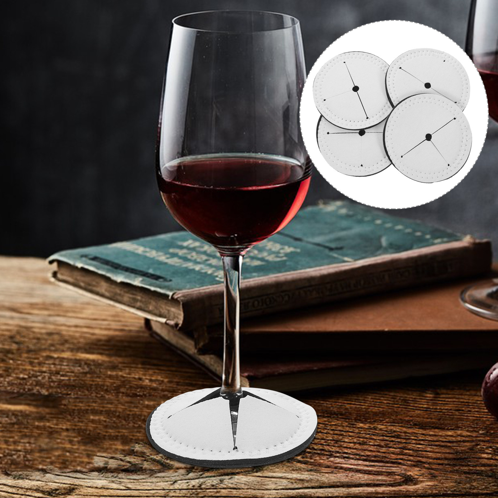 4Pcs Wine Cup Coasters Blank S – Coaster Sublimation Blank Bewertung und Preis