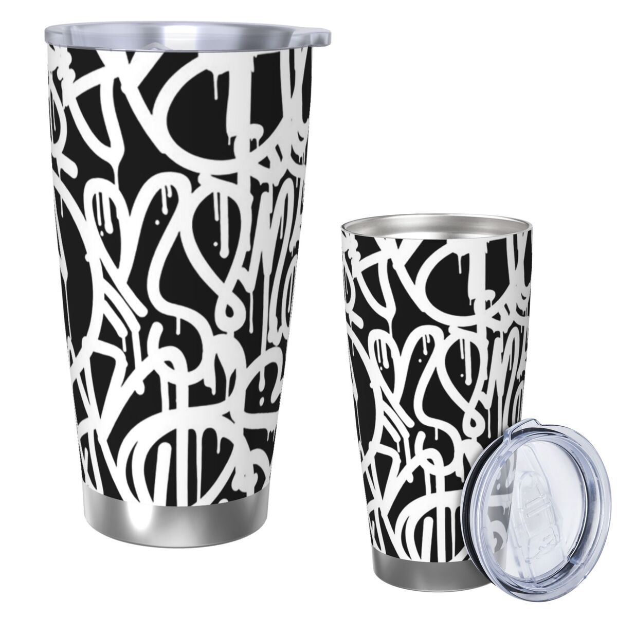 Black And White Graffiti Stain – Tumbler 20Oz White Bewertung und Preis