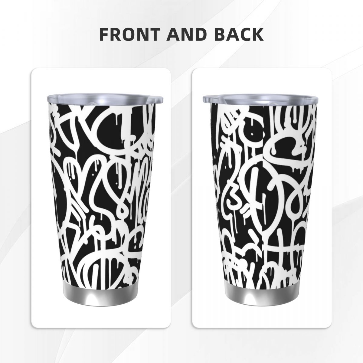 Black And White Graffiti Stain – Tumbler 20Oz White Bewertung und Preis