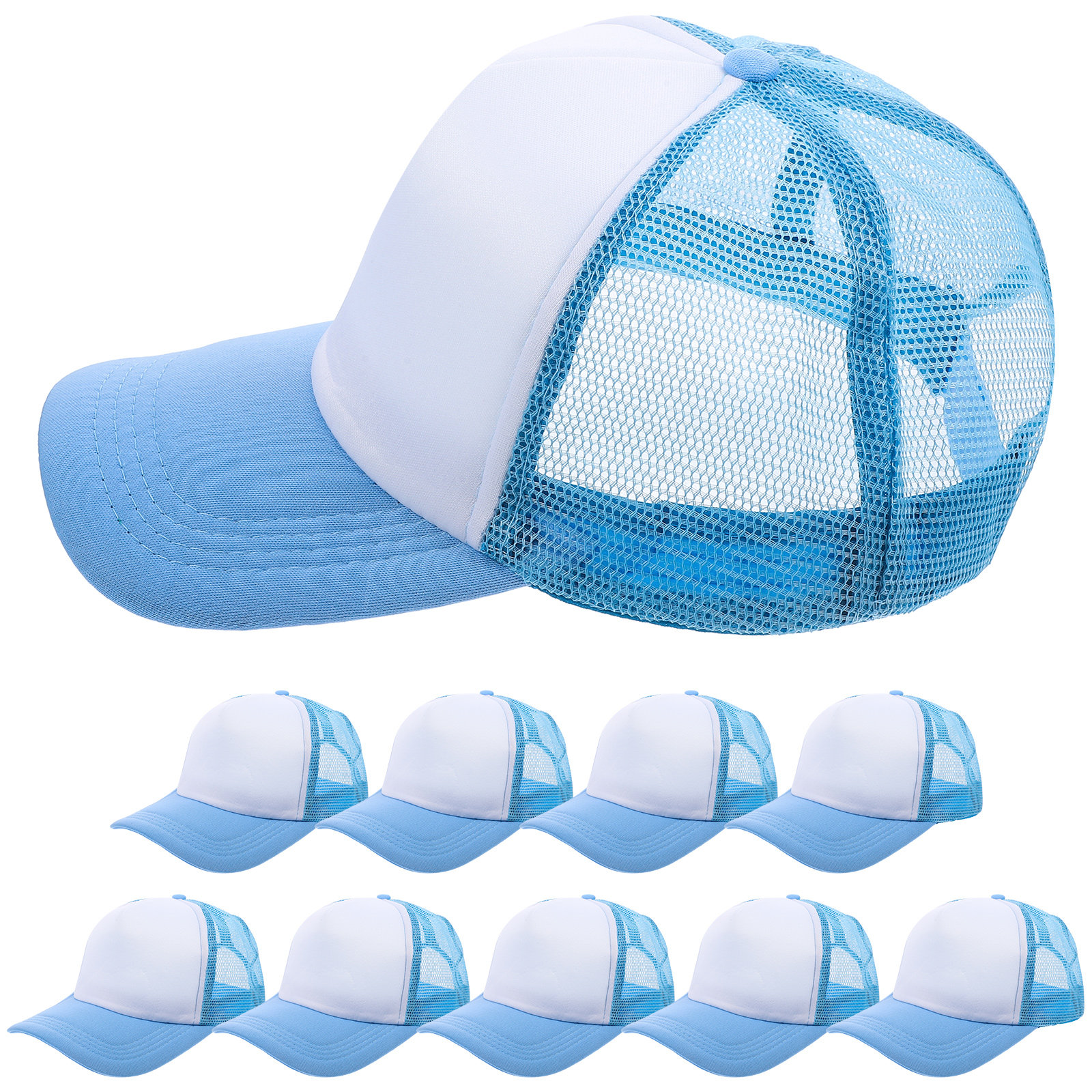 10Pcs Blank Baseball Hats Mesh – Hat Sublimation Blank Bewertung und Preis