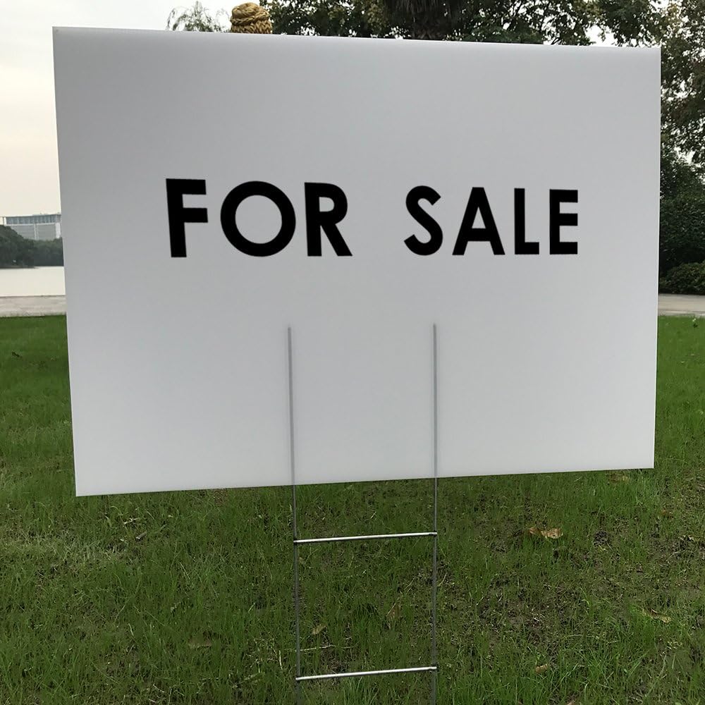 6 Pack 24x18 White Blank Lawn  – Yard Sign Blank Bewertung und Preis