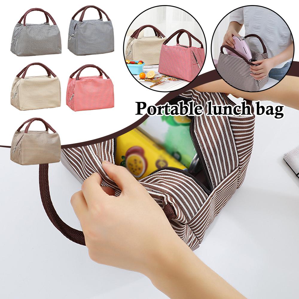 Striped Insulated Lunch Bag Po – Tote Bag Sublimation Bewertung und Preis