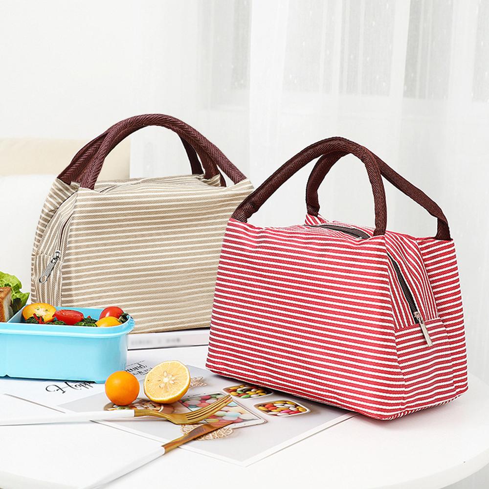 Striped Insulated Lunch Bag Po – Tote Bag Sublimation Bewertung und Preis
