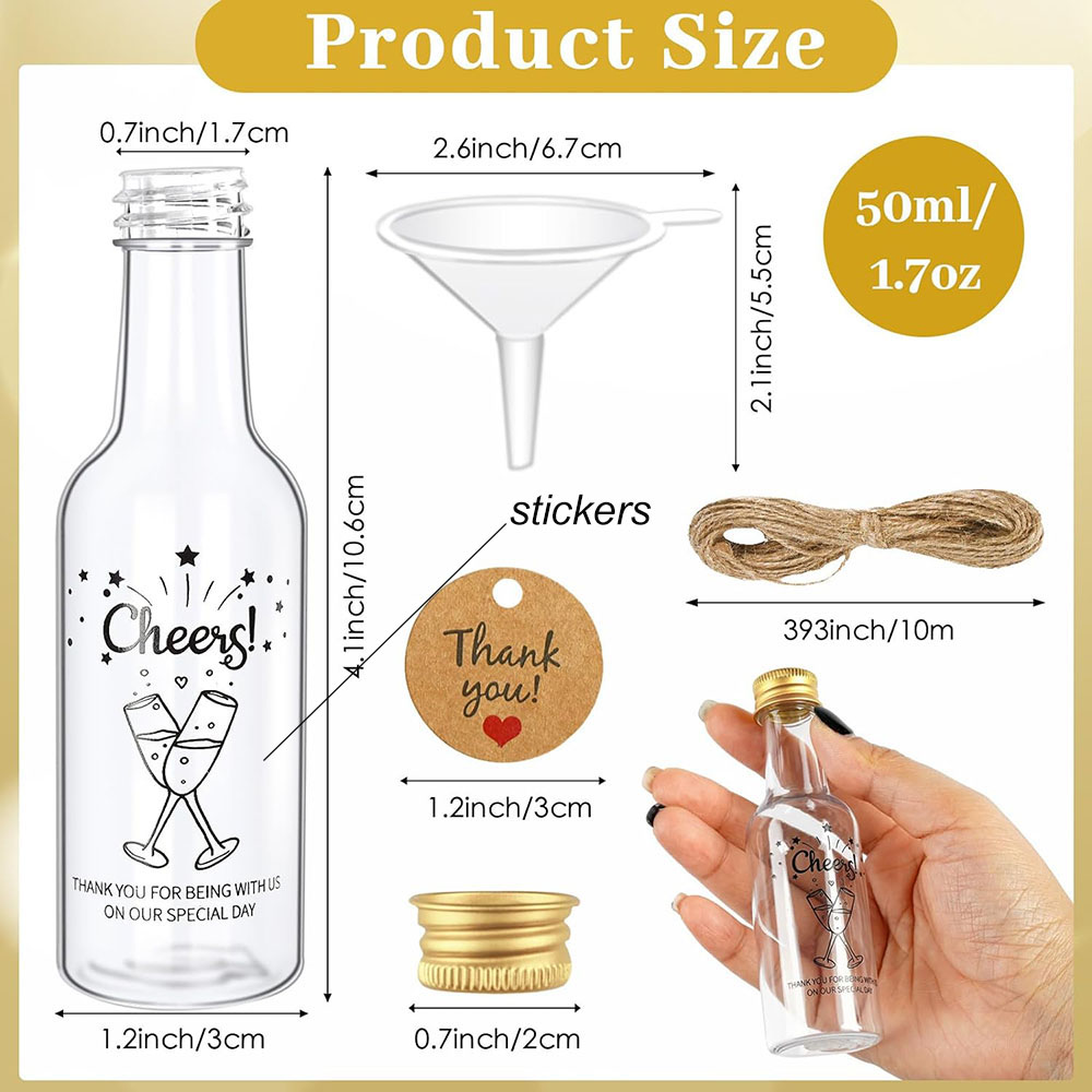 50Pack Mini Liquor Bottles,1.7 – Water Bottle Blank Bewertung und Preis