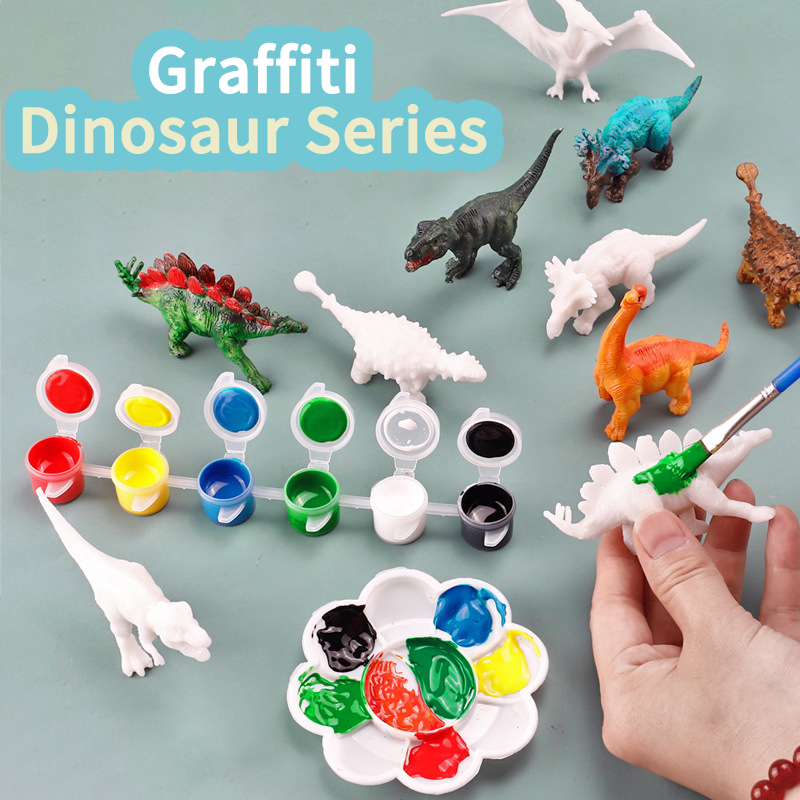 6pcs/8pcs, DIY Coloring Dinosa – Puzzle Blank White Bewertung und Preis