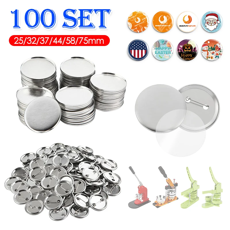 100Set Blank Badge Pin Button  – Button Badge Blank Bewertung und Preis