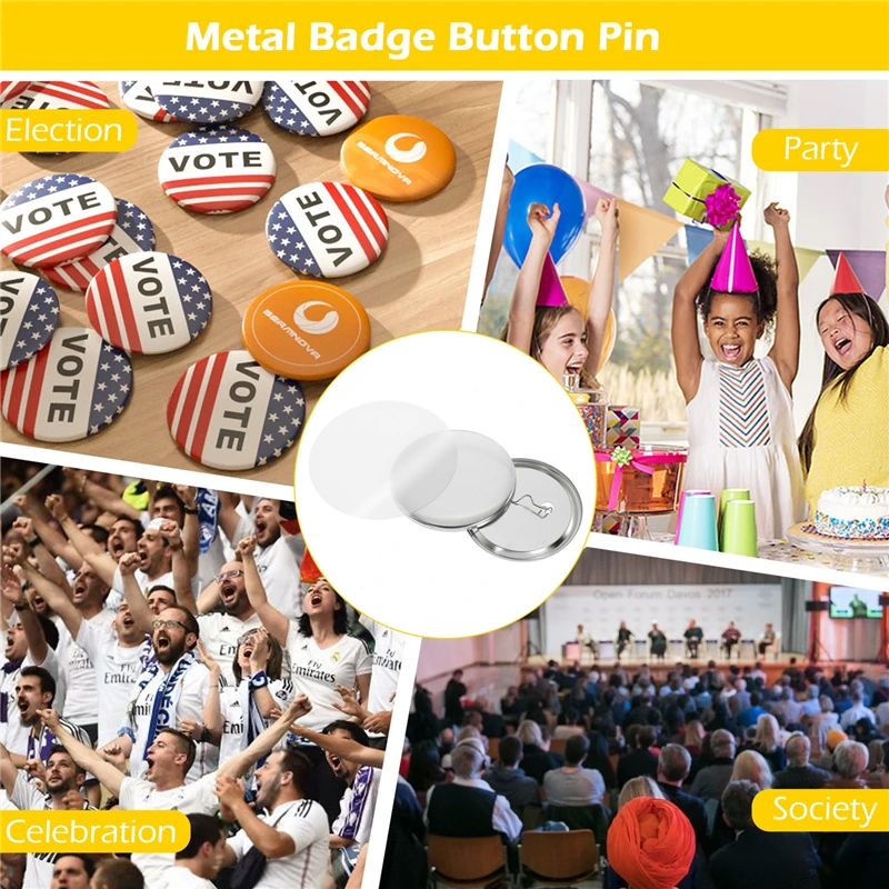 100Set Blank Badge Pin Button  – Button Badge Blank Bewertung und Preis