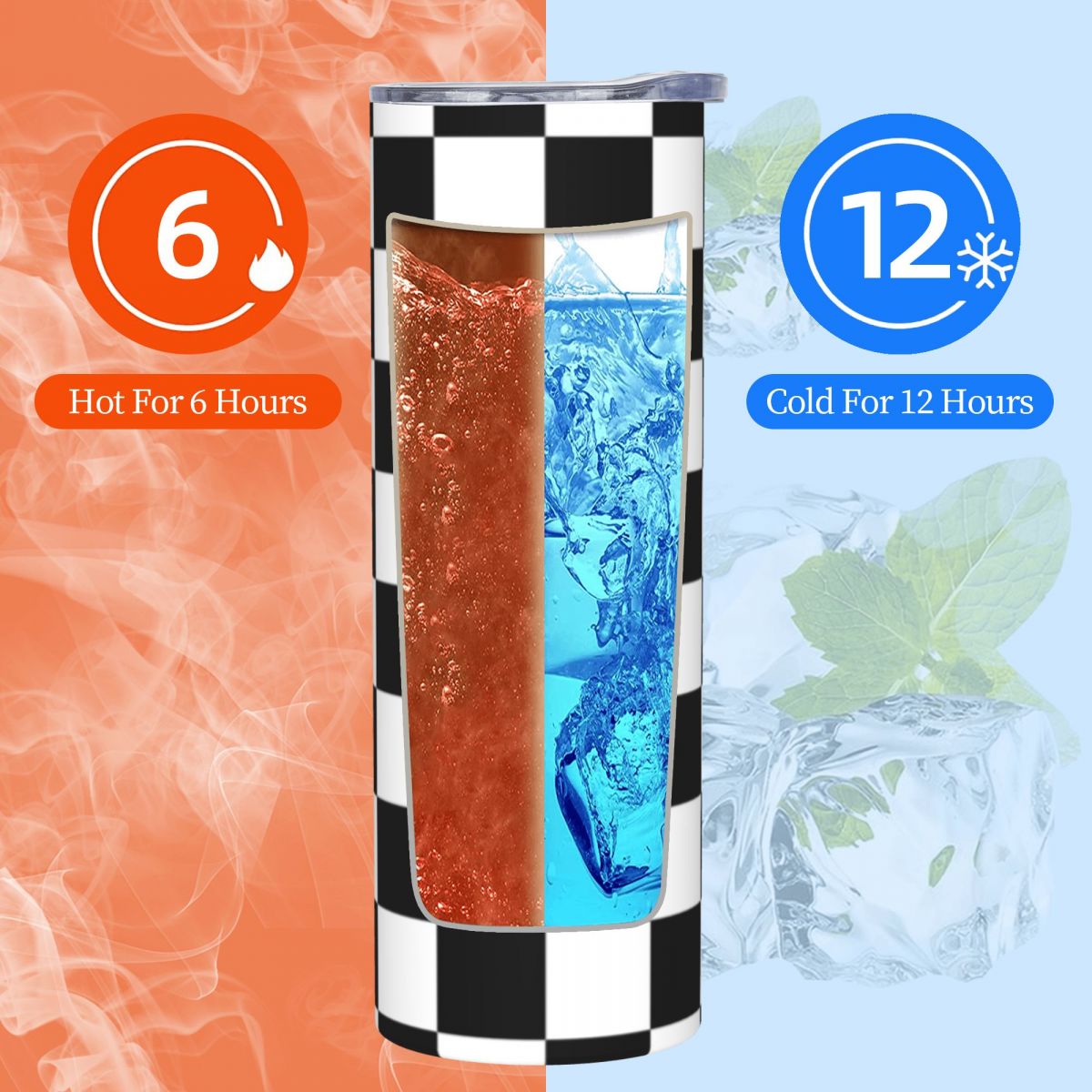 Black And White Checkerboard S – Tumbler 20Oz White Bewertung und Preis
