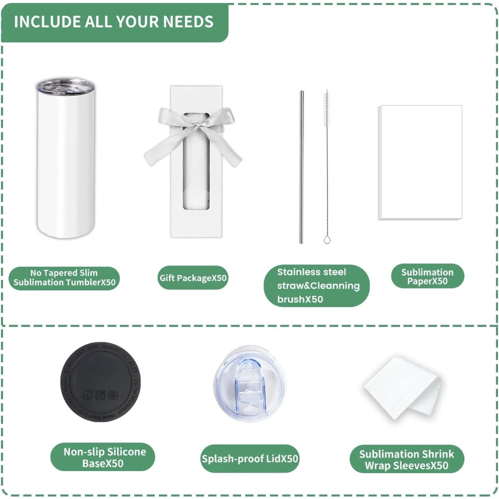 Accessorie 50 Pack Sublimation – Tumbler 20Oz White Bewertung und Preis