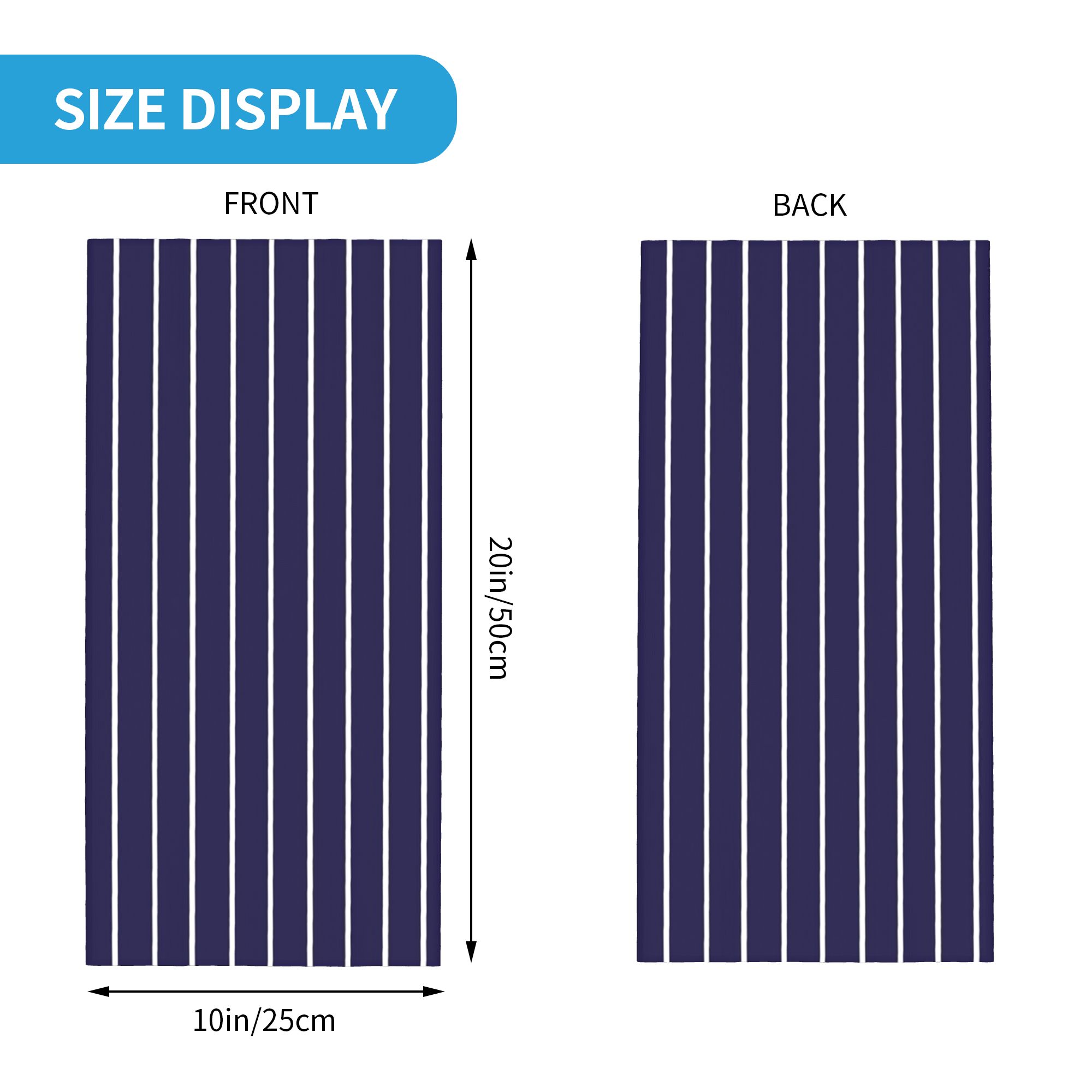 Navy Blue and White stripes Pi – Bandana Blank White Bewertung und Preis