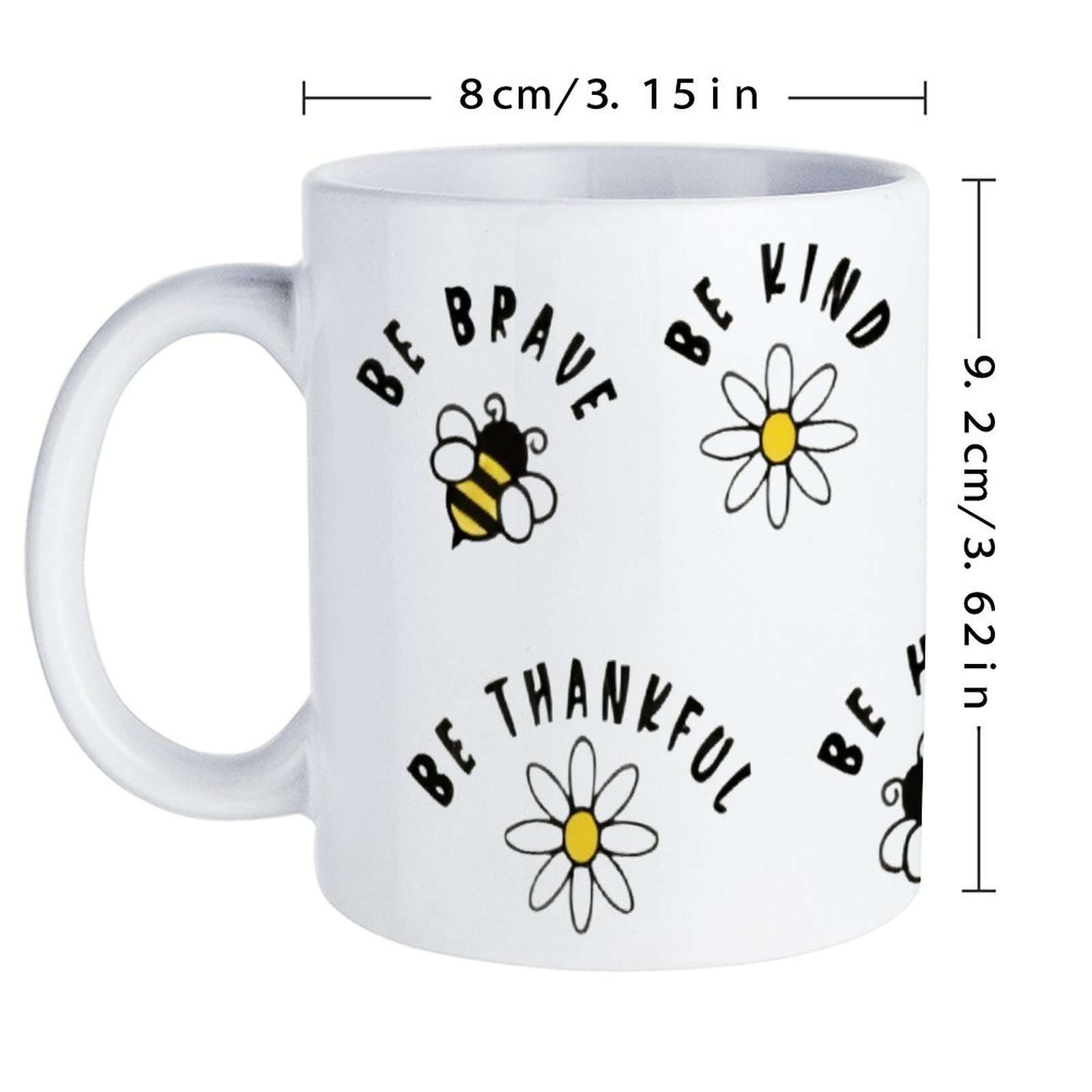 Four Stickers With Bees And Da – Sublimation Mug White Bewertung und Preis