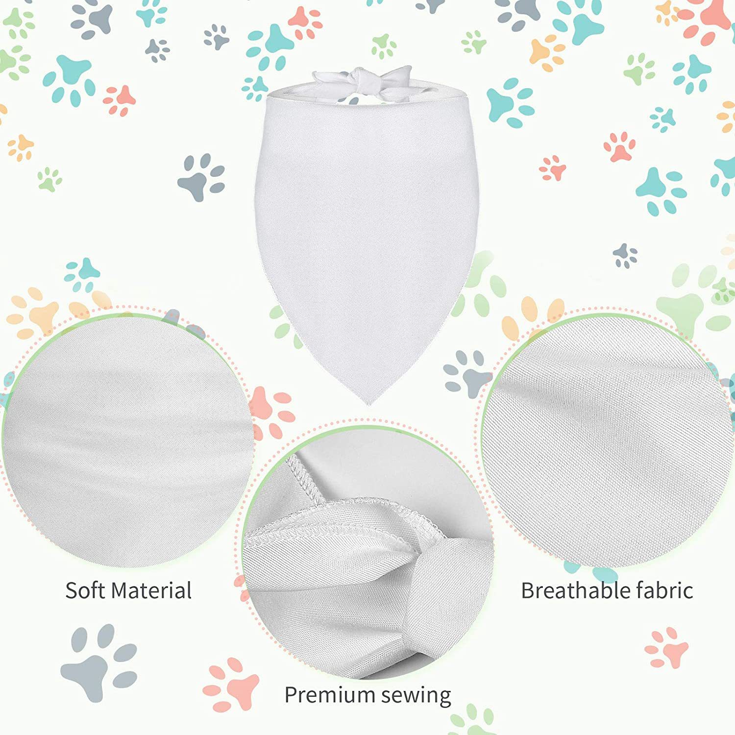 100 Pieces Sublimation Blank D – Bandana Blank White Bewertung und Preis