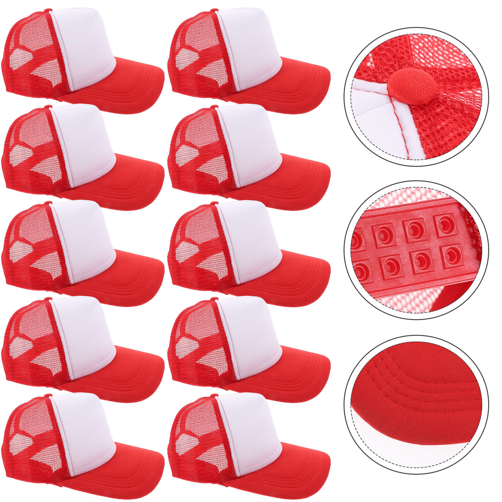 10pcs Blank Mesh Baseball Caps – Hat Sublimation Blank Bewertung und Preis