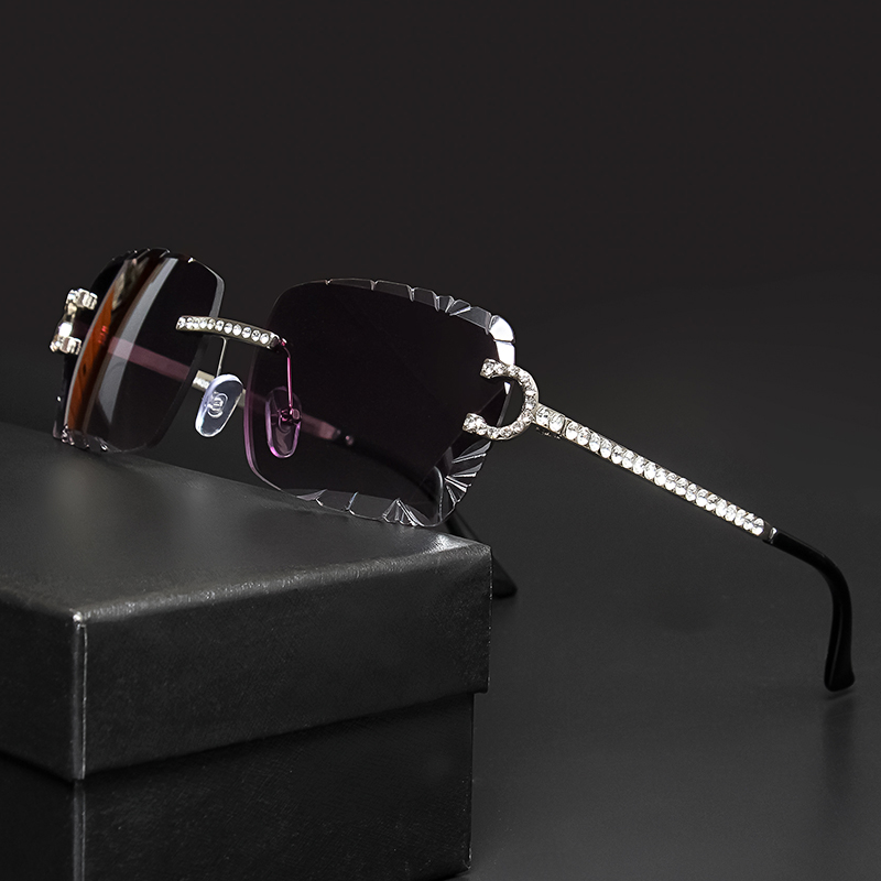 Fashion Rimless Square Sunglas – Metal Photo Panel Bewertung und Preis