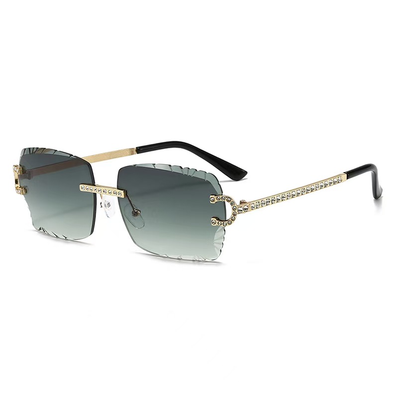 Fashion Rimless Square Sunglas – Metal Photo Panel Bewertung und Preis