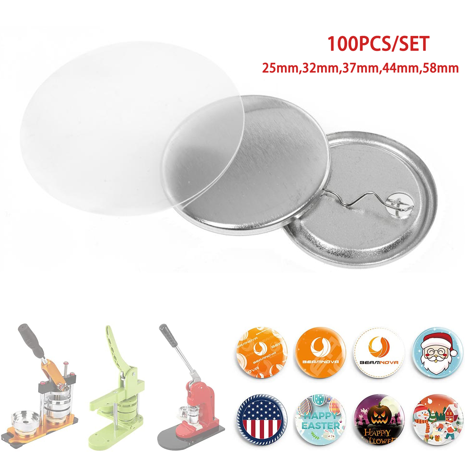 100PCS Metal Back Badge Button – Button Badge Blank Bewertung und Preis