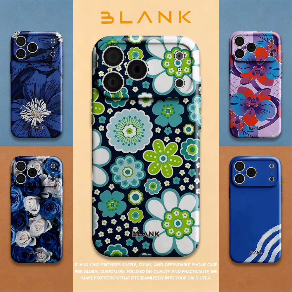 Blue and Green Floral Print Fo – Phone Case Blank Print Bewertung und Preis