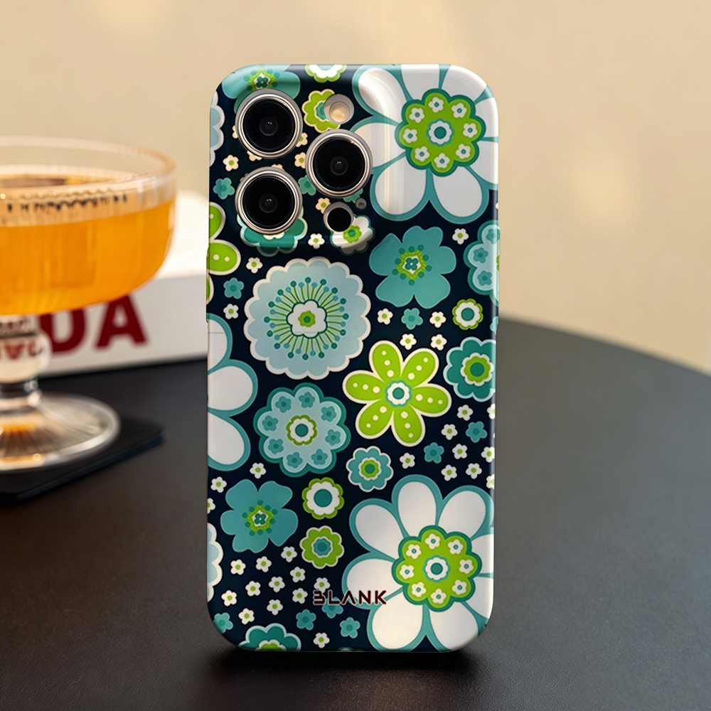 Blue and Green Floral Print Fo – Phone Case Blank Print Bewertung und Preis