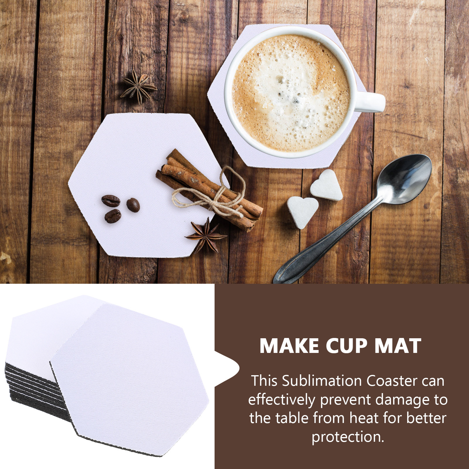 10Pcs Heat Transfer Coasters S – Coaster Sublimation Blank Bewertung und Preis