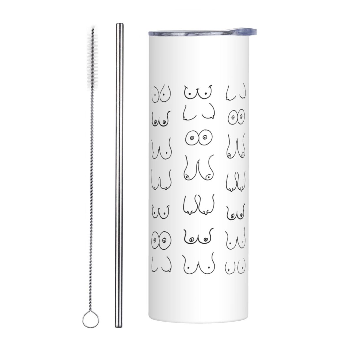 Black And White Tits Drawing S – Tumbler 20Oz White Bewertung und Preis