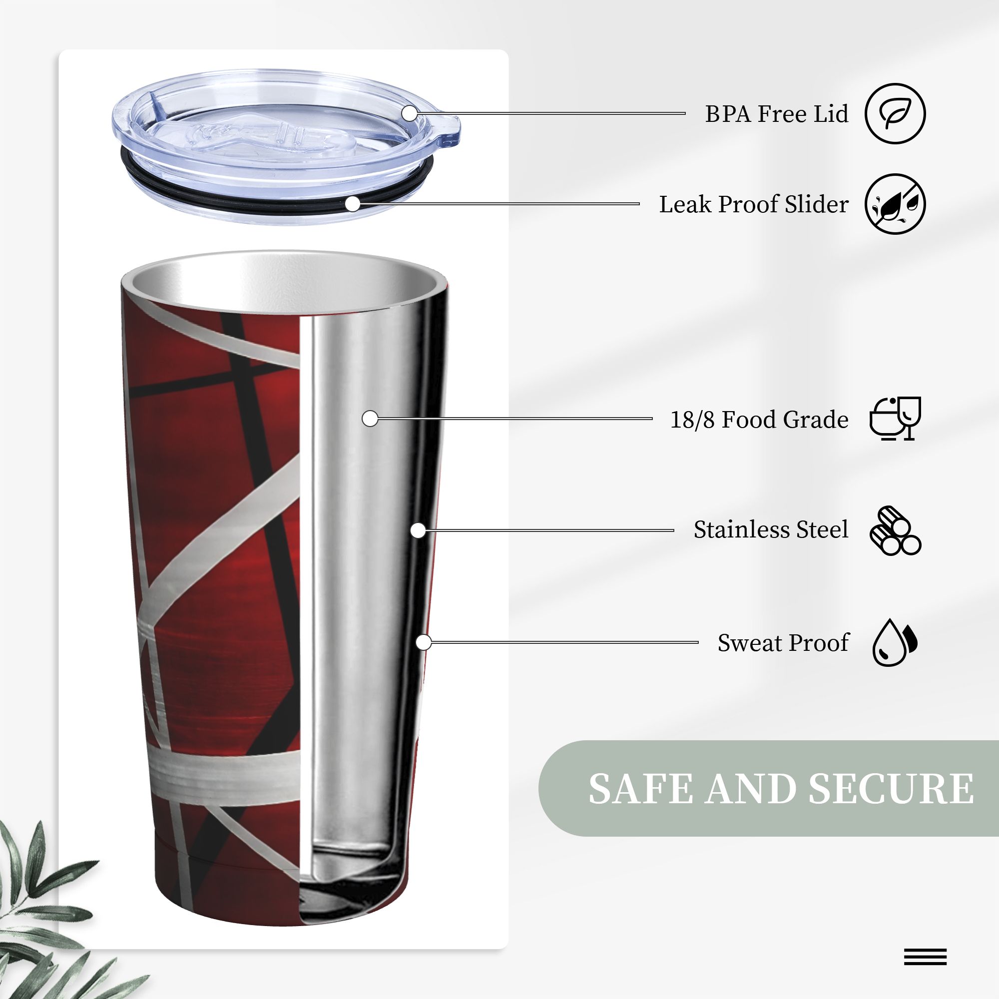 V-Van Halens Red Black White T – Tumbler 20Oz White Bewertung und Preis