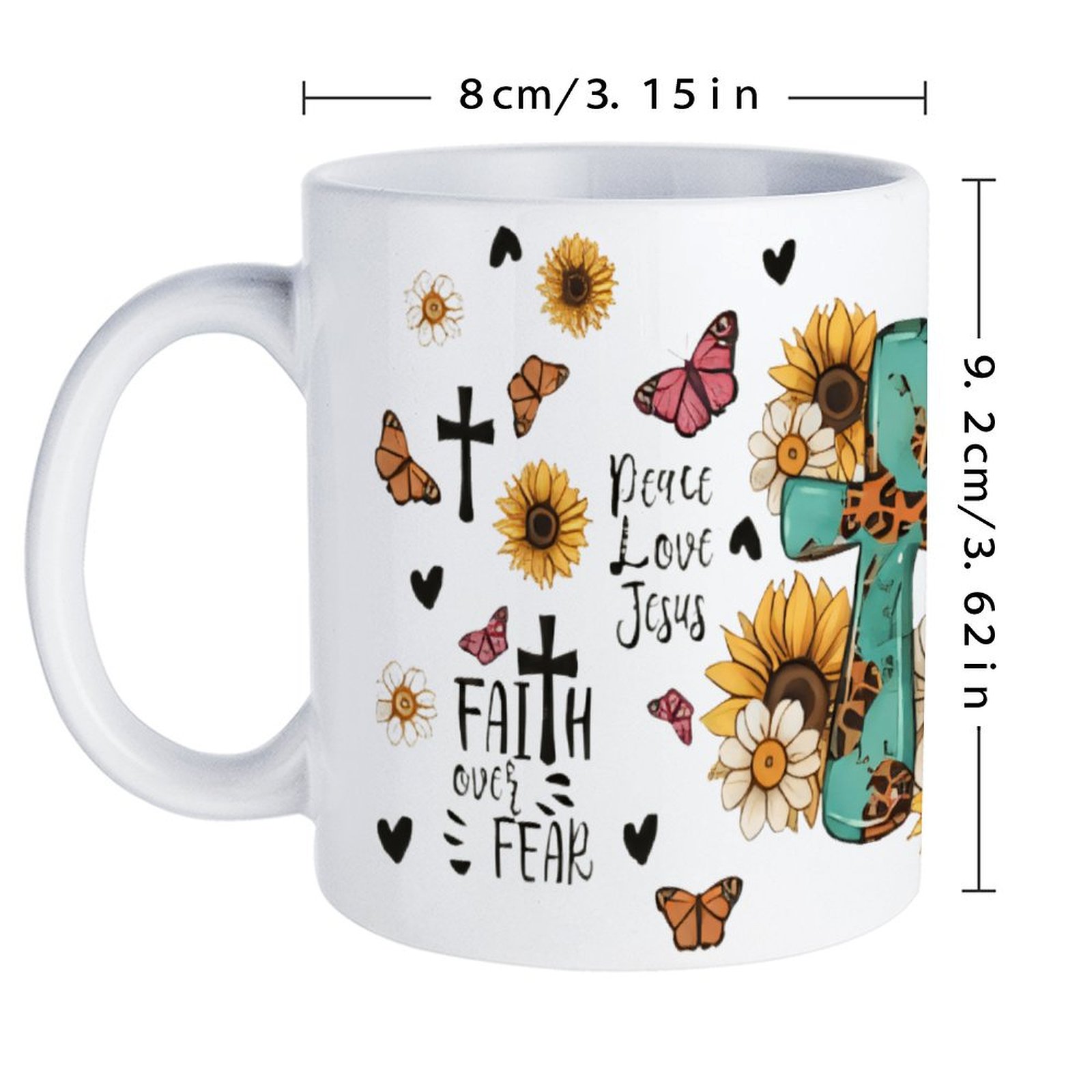 A Cross Surrounded By Sunflowe – Sublimation Mug White Bewertung und Preis