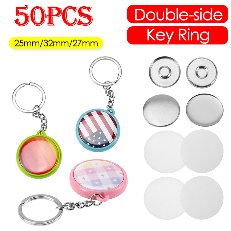 50pcs/Set 25mm 32mm 37mm Doubl – Button Badge Blank Bewertung und Preis