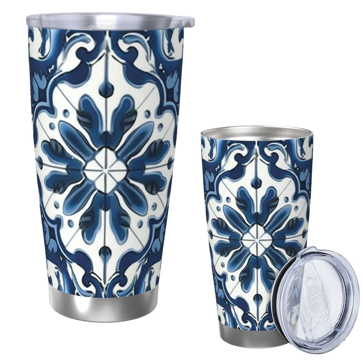 Blue And White Majolica Patter – Tumbler 20Oz White Bewertung und Preis