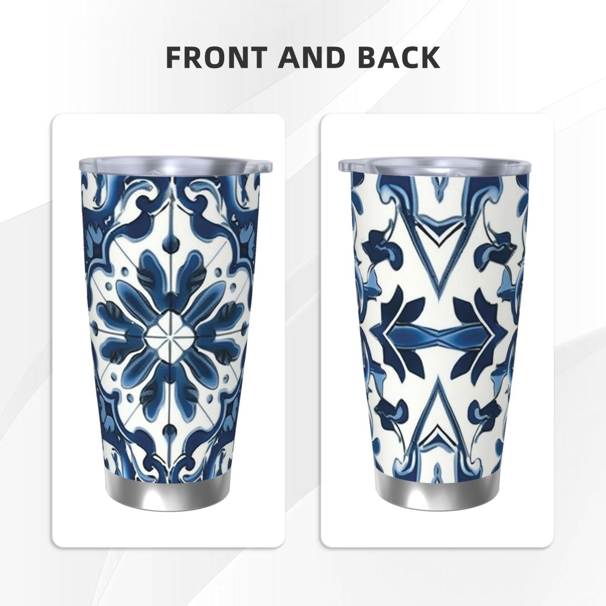 Blue And White Majolica Patter – Tumbler 20Oz White Bewertung und Preis